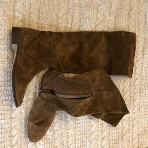 Zara leather suede boots